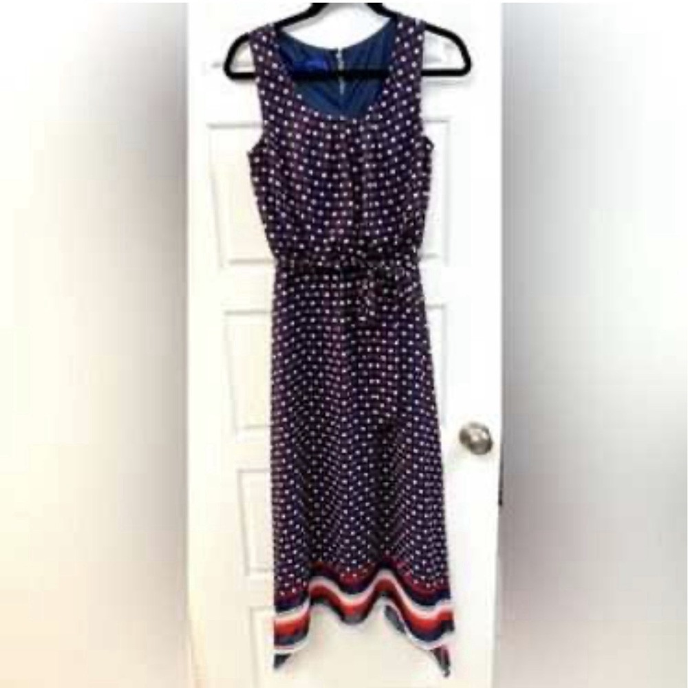 Apt 9 Midi Dress Petite Large Fit Flare‎ Flowy Career Office Sleeveless Chiffon - Picture 12 of 12